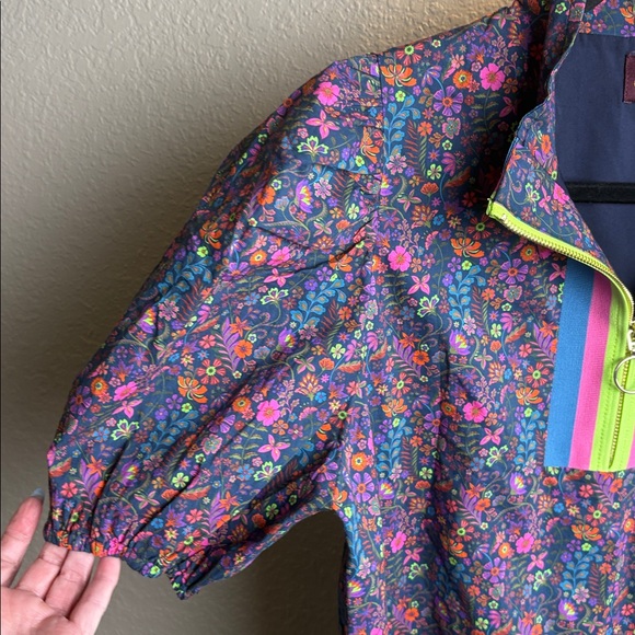 SSYS Emerson Contrast Stripe Short Sleeve Quarter Zip Top Size small - Picture 7 of 13